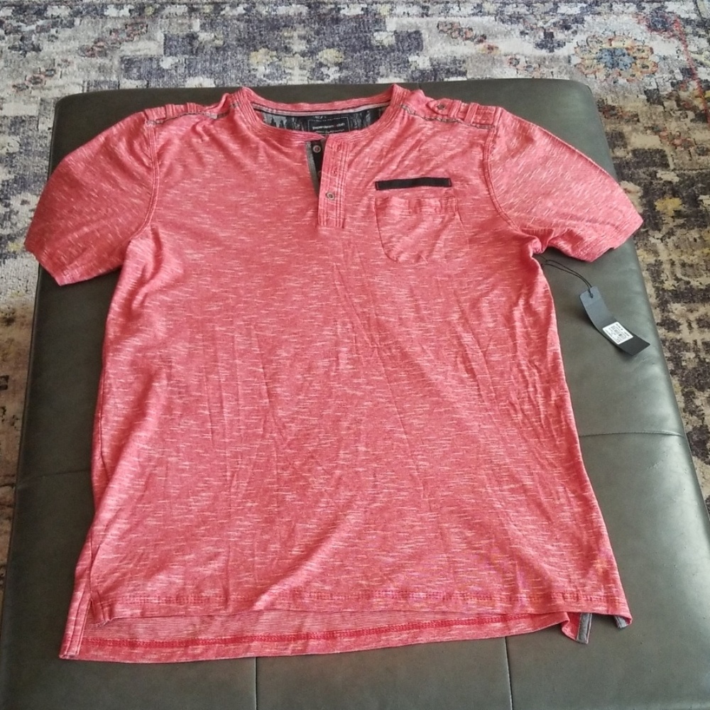 Paper denim & cloth Red Henley Heather Red T-shirt